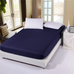 100% Cotton Premium Satin Stripe Encryption Fabric Bed Sheet Four Corners With Elastic160*200cm&200*220cm More Specifications