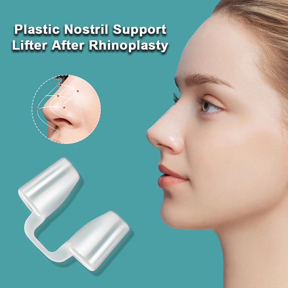 1pc Rhinoplasty Nostril Support Postoperative Silicone Shaping Mold Crooked Nose Correction Fixator Nasal Wing Beauty Noseclip