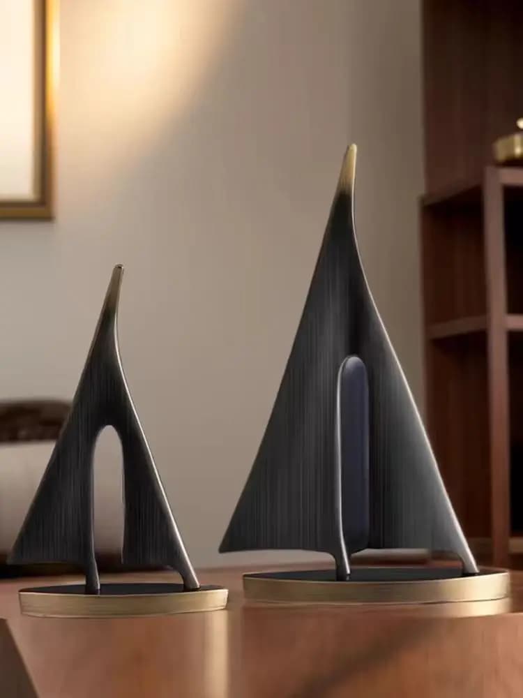 2-piece Set of Smooth Sailing Sailboats for Living Room Decoration,home Decoration, Bedroom Tabletop Decoration, Resin Craf