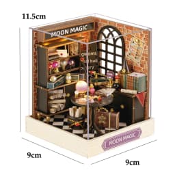 NEW DIY Wooden Book Nook Figurines Miniatures Doll House Kit 3D Puzzle Bookend for Friends Birthday Gifts Home Decor Crafts