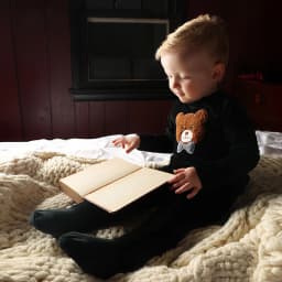 AA-Sibling Family Matching Black Velour Children Pajamas Nightgown baby Romper sherpa Bear Pajamas Set
