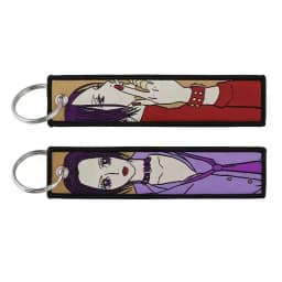 NANA Anime Eye Keychain for Motorcycles and Cars Backpack Manga Key Tag Cartoon Embroidery Key Fobs Bag Keyring Chaveiro Jewelry