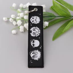 NANA Anime Eye Keychain for Motorcycles and Cars Backpack Manga Key Tag Cartoon Embroidery Key Fobs Bag Keyring Chaveiro Jewelry