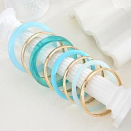 8pcs/4pcs Vintage Bracelet Set for Women Fashion Elegant Minimalist Blue Resin Tie Dye Stackable Bangle Beach Holiday Jewelry