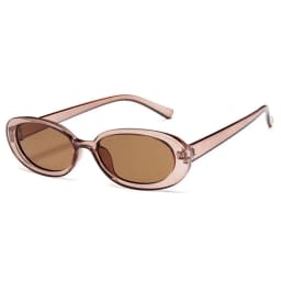 Retro Classic Small Oval Sunglasses Women Fashion Champagne Lens Shades UV400 Men Trending Street Photography Sun Glasses