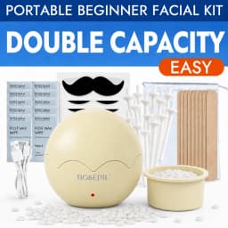 ROSEPIL 39Pcs 3-in-1 Mini USB Wax Warmer Hair Removal Kit, Fast Melting Hard Wax Beans Heater, Convenient Depilatory Set for Face Hands Legs Back, Color Gift Box Ideal Mother's Day Present for Elders