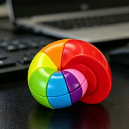 Rainbow Twist Puzzle Cube Speedcube Brain Teaser Educational Toys Creative Unique Gifts For Kids Adults Cubo Magico кубик рубик