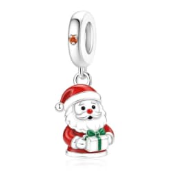Fit Pandora 2027 Fashionable Original Hot Sales Reindeer Snow House Bead Pendant DIY Bracelet Necklace Jewelry Christmas Gift