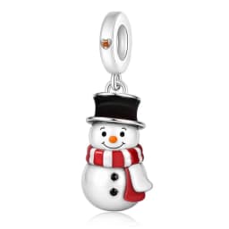 Fit Pandora 2027 Fashionable Original Hot Sales Reindeer Snow House Bead Pendant DIY Bracelet Necklace Jewelry Christmas Gift