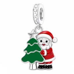 Fit Pandora 2027 Fashionable Original Hot Sales Reindeer Snow House Bead Pendant DIY Bracelet Necklace Jewelry Christmas Gift