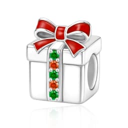 Fit Pandora 2027 Fashionable Original Hot Sales Reindeer Snow House Bead Pendant DIY Bracelet Necklace Jewelry Christmas Gift