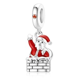 Fit Pandora 2027 Fashionable Original Hot Sales Reindeer Snow House Bead Pendant DIY Bracelet Necklace Jewelry Christmas Gift