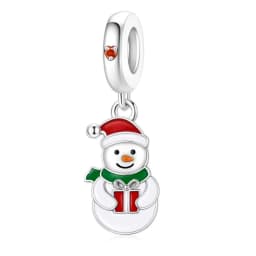 Fit Pandora 2027 Fashionable Original Hot Sales Reindeer Snow House Bead Pendant DIY Bracelet Necklace Jewelry Christmas Gift