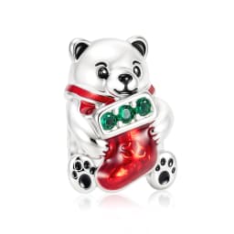 Fit Pandora 2027 Fashionable Original Hot Sales Reindeer Snow House Bead Pendant DIY Bracelet Necklace Jewelry Christmas Gift