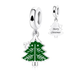 Fit Pandora 2027 Fashionable Original Hot Sales Reindeer Snow House Bead Pendant DIY Bracelet Necklace Jewelry Christmas Gift
