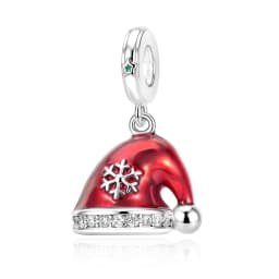Fit Pandora 2027 Fashionable Original Hot Sales Reindeer Snow House Bead Pendant DIY Bracelet Necklace Jewelry Christmas Gift