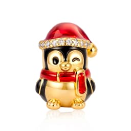 Fit Pandora 2027 Fashionable Original Hot Sales Reindeer Snow House Bead Pendant DIY Bracelet Necklace Jewelry Christmas Gift