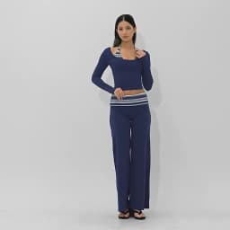 Striped Yoga Set Fitness Suit Gym Clothing Workout Tracksuit Women Sportswear 2 Piece Halter Long Sleeve Active Outfits Training