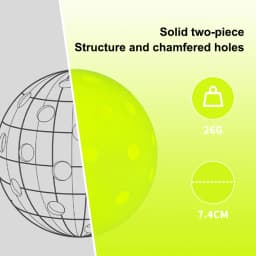 1/3pcs Pickleball Balls Outdoor 48Holes Training Pickleball 74mm Standard Pickle Balls For Training Competition Accessories