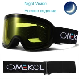 OMEKOL BRAND NEW Double Layers Anti-Fog Ski Goggles Snowmobile Eyewear Outdoor Sport Snow Snowboard Glasses
