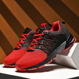 2025 Thick Soled Sports Shoes Youth Mesh Breathable Running Shoes Trend Spring Summer Korean Large Black and White Shoes walk