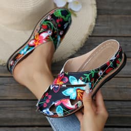 Women Slippers Summer Mixed Colors Outdoor Shoes for Women Casual Beach Large Size Wedge Sandals Fashion Slippers Slides Women