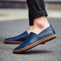 Fashion Men's Driving Shoes Handmade Leather Men Loafers Soft Breathable Men's Casual Shoes Zapatillas Hombre Big Size 38-48