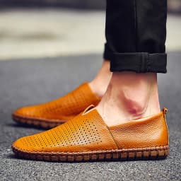 Fashion Men's Driving Shoes Handmade Leather Men Loafers Soft Breathable Men's Casual Shoes Zapatillas Hombre Big Size 38-48