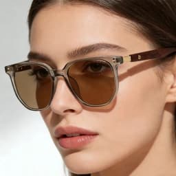 Classic Brown Sunglasses Vintage Aesthetic Square Frame Gradient Lens Wood Texture Eyewear Unisex Sun Glasses Outdoor