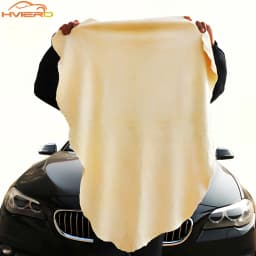 40X70cm Free Shape Cleaning Genuine Leather Cloth Car Auto Home Care Motorcycle Natural Drying Chamois Approx Water Absorption
