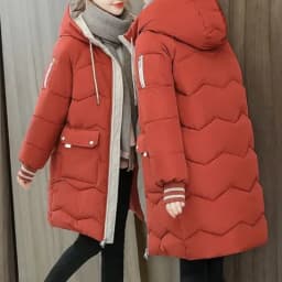 Plus Size Women Long Down Cotton Jacket Winter Thicken Women's Parkas Warm Hooded Coat New Korean Loose Cotton Coat Female Tops