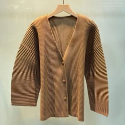 Miyake Women Pleated Knit Cardigan Long Sleeve Top 2026 New Simple Loose Casual Button V-Neck Jacket Commuter Plus Size Clothing