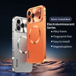 All Aluminum Frame Magnetic Suction PC Frosted Backplate Phone Case, For IPhone 18 17 Pro Max Shock-Absorbing Ultra-Thin Case