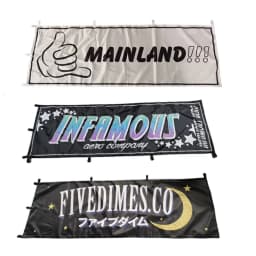 Custom Nobori Flag Hanging Banner Outdoor Indoor Decoration Advertising 100% Polyester Digital Printing Double Stitched