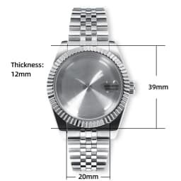 Neiton 36mm/39mm Sapphire Glass For Men Watch Case Fit NH36 NH34 NH35Movement FashionWaterproof Jubilee Stainless Steel