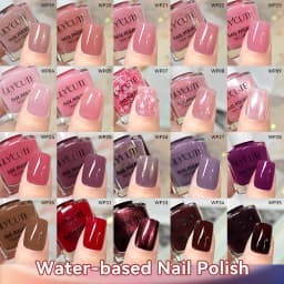 LILYCUTE 7ml Water Based Nail Polish 40 Colors Long Lasting Quick Drying No Need of Lamp to Cure Nail Supplies For Nail Manicure