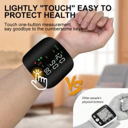 AiQUE Rechargeable Blood Pressure Monitor 2 Users Medical Tonometer Wrist Cuff Digital Irregular Pulse Heart Rate Tensiometer