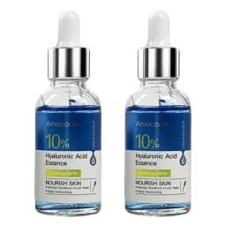 Amococo 2pcs Facial Serum 30ml 10% Salicylic Acid Essence Vitamin C Essence Hyaluronic Acid Face Serum Moisturizing Hydrating Skin Care Brightening Nourishing Essence for Daily Face Care