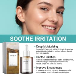 Centella Facial Serum Soothes Skin Discomfort Deeply Hydrates Face Softens Skin Texture Smooths Complexion Moisturizing Daily Skincare Essence