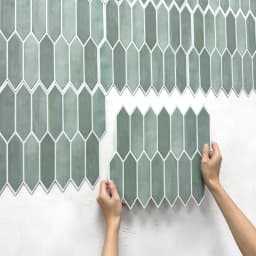 1/10pcs 3D Tile Sticker, Self-adhesive 3D Green Tile Backsplash for Kitchen and Bathroom, Waterproof Mold Resistant, 30x30cm