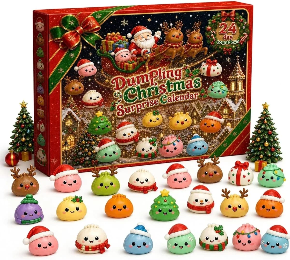 2026Christmas Squishy Advent Calendar , Fidget Countdown Calendar Surprises Sensory Fidget for Adult Christmas Party Favors Gift