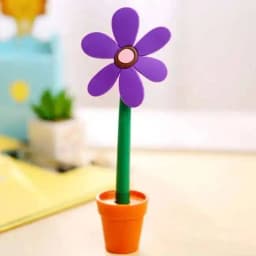 1 Pcs Lytwtw's Stationery Cute Kawaii Potted Plants Sunflower Ballpoint Pen Office School Supply Novel Creative Gift Funny