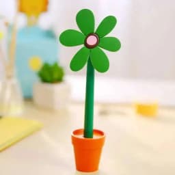 1 Pcs Lytwtw's Stationery Cute Kawaii Potted Plants Sunflower Ballpoint Pen Office School Supply Novel Creative Gift Funny
