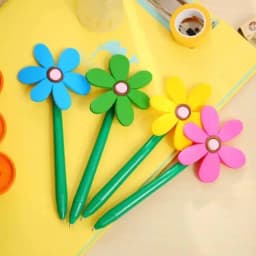1 Pcs Lytwtw's Stationery Cute Kawaii Potted Plants Sunflower Ballpoint Pen Office School Supply Novel Creative Gift Funny