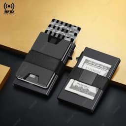 RFID Blocking Wallets Credit Card Holder ID Holders Luxury Card Case Slim Thinbusiness Cardholder Automatic Pop Up Wallet