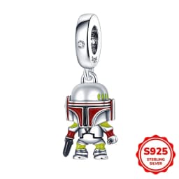 TOP Stars Warsries Yoda Mandalorian Helmet 925 Sterling Silver Charms Beads Fits Original Women's Bracelet DIY Jewelry Hot Gifts
