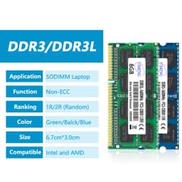 DDR3 DDR3L 4GB 8GB Laptop Memories Ram PC3L 1.35V 1066 1333 1600Mhz PC3 1.5V 8500 10600 12800 204Pin SODIMM Notebook Memory Ram