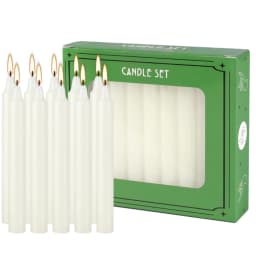20 Ivory White 4-Inch Stick Candles, Drip-Free, Smokeless, Unscented, Household Dinner Candles, Hand-Poured, Premium Quality, Suitable for Church, Home, Weddings, Parties, Seasonal Celebrations, Emergencies, and Home Decoration, Perfect for Thanksgiving, Valentine's Day, Father's Day, Mother's Day, Teacher's Day