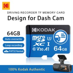 Kodak High Endurance Micro SD Card for Dash Cam FAT32 Memory Card 128/256GB 100MB/s Smooth 4K & Loop Recording Microsd Cards