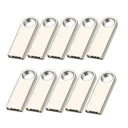 10PCS/lot USB Flash Drive 4GB 8GB 16GB Metal Pen Drive Pendrive 32GB 64GB Memory Stick 128GB Free Customized Gift USB 2.0 Sticks